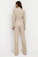 Load image into Gallery viewer, Apricot Long Sleeves 2 Piece Notched Lapel Business Suits with Belt