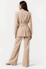 Load image into Gallery viewer, Notched Lapel 2 Piece Apricot Long Sleeves Business Suits with Belt