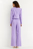 Load image into Gallery viewer, Purple 2 Piece Peak Lapel Satin Flare Leg Business Suits