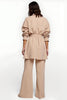 Load image into Gallery viewer, Apricot Wide Leg Notched Lapel 2 Piece Business Suits with Belt