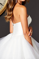Load image into Gallery viewer, White A Line Sweetheart Short Homecoming Dress