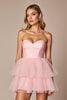 Load image into Gallery viewer, Pink Sweetheart A Line Short Tulle Homecoming Dress with Ruffles