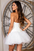 Load image into Gallery viewer, White A Line Sweetheart Short Tulle Homecoming Dress