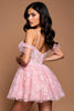 Load image into Gallery viewer, Lace Pink Tulle A Line Short Corset Homecoming Dress