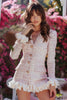 Load image into Gallery viewer, Light Pink Ruffled Plaid Tweed Tight Short Homecoming Dress with Buttons