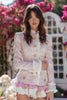 Load image into Gallery viewer, Light Pink Plaid Tweed Tight Homecoming Outfits with Ruffles
