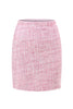 Load image into Gallery viewer, Pink 2 Piece Tweed Off the Shoulder Pencil Homecoming Outfits