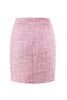 Load image into Gallery viewer, Pink 2 Piece Tweed Off the Shoulder Pencil Homecoming Outfits