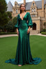 Load image into Gallery viewer, Sparkly Dark Green Mermaid Sequins Long Sleeves Holiday Party Dress