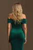 Load image into Gallery viewer, Dark Green Off The Shoulder Mermaid Long Holiday Party Dress