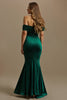 Load image into Gallery viewer, Dark Green Mermaid Off The Shoulder Long Holiday Party Dress