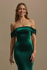 Load image into Gallery viewer, Dark Green Mermaid Off The Shoulder Long Holiday Party Dress