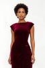 Load image into Gallery viewer, Simple Burgundy Sheath Ruched Asymmetrical Holiday Party Dress