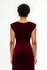 Load image into Gallery viewer, Simple Burgundy Sheath Ruched Asymmetrical Holiday Party Dress