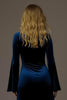Load image into Gallery viewer, Royal Blue Velvet Sheath V-Neck Long Holiday Party Dress with Slit