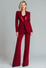 Load image into Gallery viewer, 2 Piece Red Shawl Lapel Women Prom Suits with Sleeves