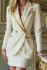 Load image into Gallery viewer, White 2 Piece Notched Lapel Bodycon Short Business Suits