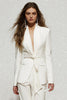 Load image into Gallery viewer, Simple 2 Piece White Long Sleeves Business Suits with Sash