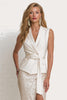 Load image into Gallery viewer, Sparkly 2 Piece Ivory Pencil Midi Party Suits with Slit