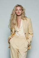 Load image into Gallery viewer, 2 Piece Yellow Single Breasted Business Suits with Sleeves