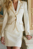 Load image into Gallery viewer, White 2 Piece Notched Lapel Pencil Short Business Suits with Sleeves