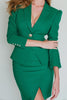 Load image into Gallery viewer, 2 Piece Dark Green Bodycon Notched Lapel Short Prom Suits with Slit