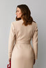 Load image into Gallery viewer, Champagne Notched Lapel Pencil Midi Blazer Dress with Belt
