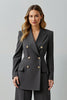 Load image into Gallery viewer, Dark Grey 2 Piece Peak Lapel Double Breasted Business Suits