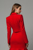Load image into Gallery viewer, 2 Piece Red Satin Mermaid Satin Midi Prom Suits