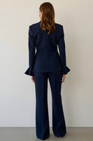 Load image into Gallery viewer, Navy 2 Piece Notched Lapel Single Breasted Business Suits