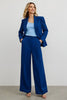 Load image into Gallery viewer, 2 Piece Dark Blue Satin Notched Lapel Business Suits with Pockets