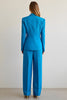 Load image into Gallery viewer, Blue 2 Piece Satin Notched Lapel Single Breasted Women Prom Suits