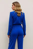 Load image into Gallery viewer, 2 Piece Satin Royal Blue Asymmetrical Neck Business Suits with Pockets