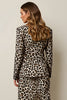 Load image into Gallery viewer, Coffee 2 Piece Pencil Satin Leopard Midi Women Prom Suits
