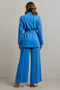Load image into Gallery viewer, 2 Piece Blue Notched Lapel Women Prom Suits with Belts