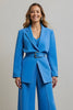 Load image into Gallery viewer, 2 Piece Blue Notched Lapel Women Prom Suits with Belts