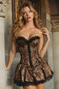 Load image into Gallery viewer, Coffee Leopard A-Line Sweetheart Short Corset Homecoming Dress with Ruffles