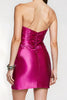 Load image into Gallery viewer, Fuchsia Satin Tight Sweetheart Ruched Short Homecoming Dress