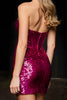 Load image into Gallery viewer, Sparkly Fuchsia Tight Sequins Sweetheart Short Homecoming Dress