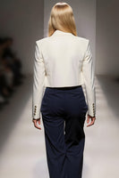 Load image into Gallery viewer, Ivory Navy 3 Piece Satin Single Breasted Notched Lapel Business Suits