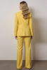 Load image into Gallery viewer, 2 Piece Yellow Satin Notched Lapel One Button Business Suits with Sleeves