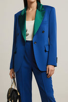 Load image into Gallery viewer, Royal Blue  Peak Lapel 2 Piece Long Sleeves Business Suits