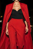 Load image into Gallery viewer, 2 Piece Red Peak Lapel Long Sleeves Long Business Suits