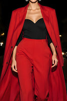 Load image into Gallery viewer, 2 Piece Red Peak Lapel Long Sleeves Long Business Suits