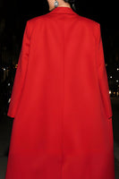 Load image into Gallery viewer, 2 Piece Red Peak Lapel Long Sleeves Long Business Suits