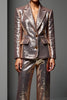 Load image into Gallery viewer, 2 Piece Sparkly Rose Golden Sequin Peak Lapel Long Sleeves Prom Suits
