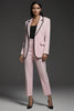 Load image into Gallery viewer, 2 Piece Pink Slim Fit Notched Lapel Long Sleeves Business Suits