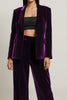 Load image into Gallery viewer, Dark Purple Velvet 2 Piece Notched Lapel Long Sleeves Prom Suits