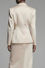 Load image into Gallery viewer, 2 Piece Champagne Peak Lapel Pencil Midi Business Suits with Slit