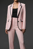 Load image into Gallery viewer, 2 Piece Pink Slim Fit Notched Lapel Long Sleeves Prom Suits